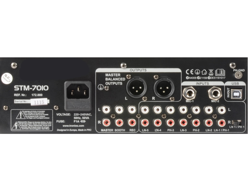Vonyx STM7010 mezclador Dj 4 canales USB